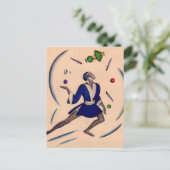 Jongleur Postkarte (Stehend Vorderseite)