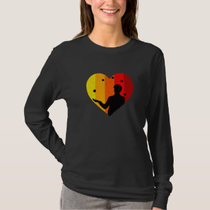 Jongleur-Silhouette mit Bällen für Künstler, Schau T-Shirt