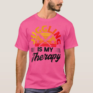 Jonglieren ist meine Therapie Retro Jongleur Jongl T-Shirt
