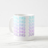Jonglieren Jongleur Zirkus Retro Kaffeetasse (Vorderseite Links)