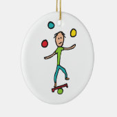 Jonglieren Keramik Ornament (Rechts)