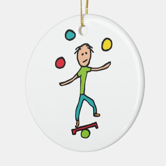 Jonglieren Keramik Ornament (Links)