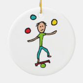 Jonglieren Keramik Ornament (Hinten)