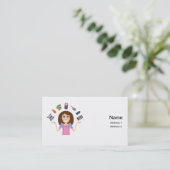 jonglierende Mamma-Visitenkarte Telefonnummerkarte (Stehend Vorderseite)