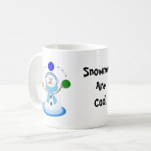 Jonglierende Schneemänner sind cool Kaffeetasse (Vorderseite Links)