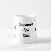 Jonglierende Schneemänner sind cool Kaffeetasse (Mittel)