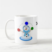 Jonglierende Schneemänner sind cool Kaffeetasse (Links)