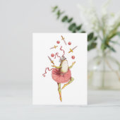 Jonglierender Frosch Postkarte (Stehend Vorderseite)