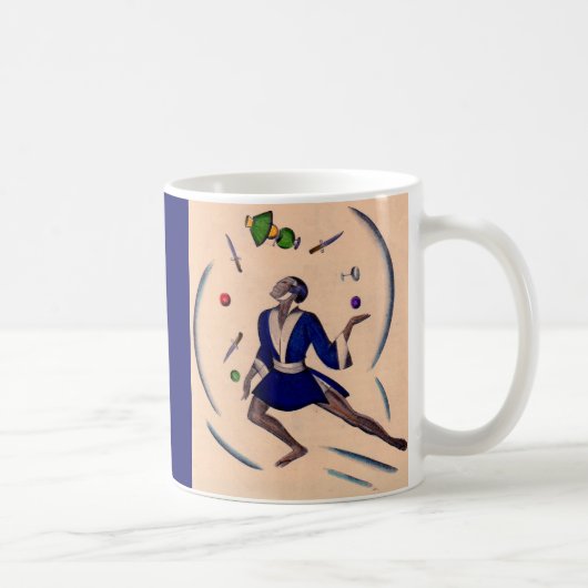 jonglierender Jongleur Kaffeetasse (Rechts)