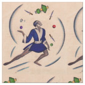 jonglierender Jongleurdruck Stoff (Nahaufnahme)