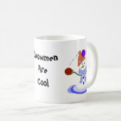 Jonglierender Schneemann Kaffeetasse (VorderseiteRechts)