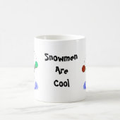 Jonglierender Schneemann Kaffeetasse (Mittel)