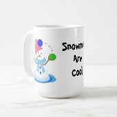Jonglierender Schneemann Kaffeetasse (Vorderseite Links)