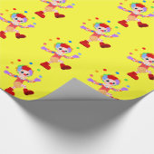 Jonglierendes Clown-Geschenk-Packpapier für Kinder Geschenkpapier (Ecke)