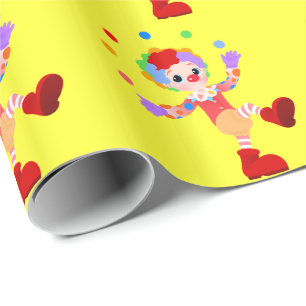 Jonglierendes Clown-Geschenk-Packpapier für Kinder Geschenkpapier