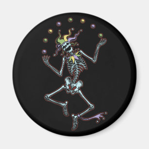 Jonglierendes Spaßvogel-Skelett Magnet