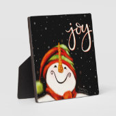 JoNiedlich Snowman Weihnachtsfest Fotoplatte (Vorderseite)