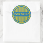 Jönköping City Pride Emblem – Swedish Identity Runder Aufkleber (Tasche)