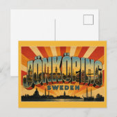 Jönköping Schweden, der Vätternsee Postkarte (Vorne/Hinten)