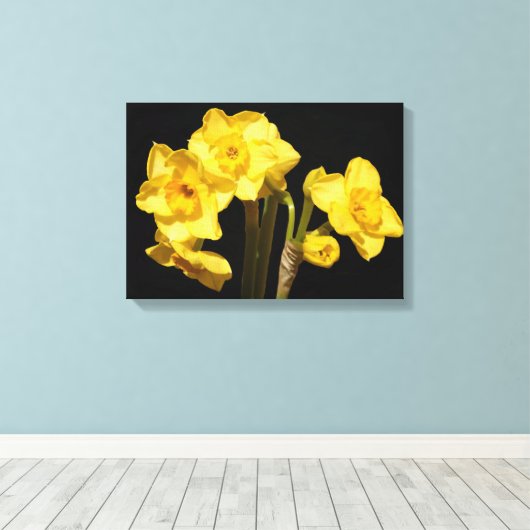 Jonquil Blume Canvas Print Leinwanddruck (Insitu (Holzboden))