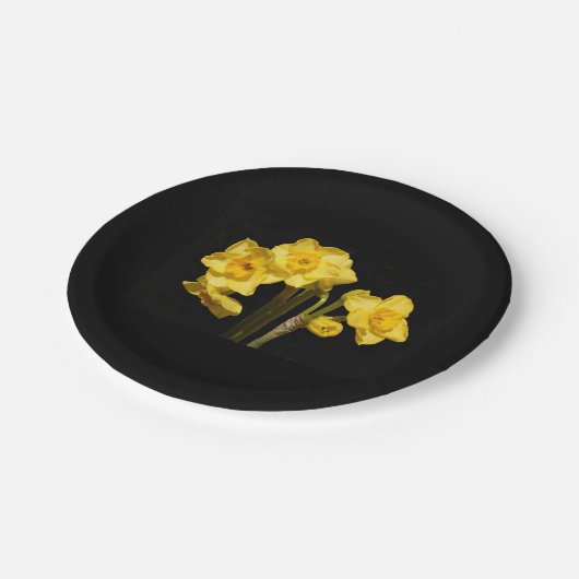 Jonquil Blume Paper Plate Pappteller (Schrägansicht)