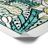 Jonquil Blume pattern, Art Nouveau Poster (Ecke)