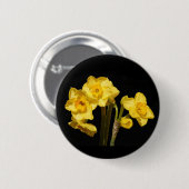 Jonquil Blumen-Abzeichen Button (Vorne & Hinten)