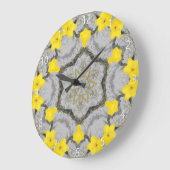 Jonquil-Harmonierad  Große Wanduhr (Winkel)