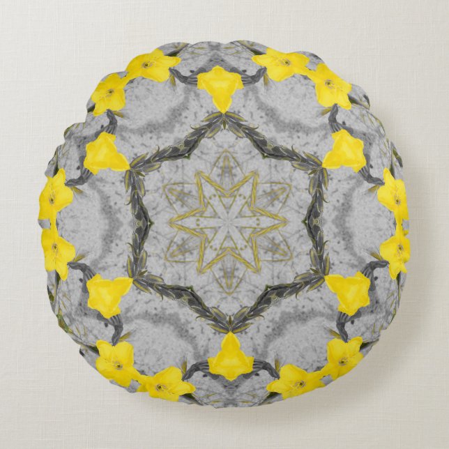 Jonquil Harmony Wheel  Rundes Kissen (Vorderseite)