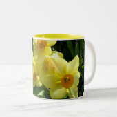 Jonquils/Narzissen/Narzisse Zweifarbige Tasse (VorderseiteRechts)