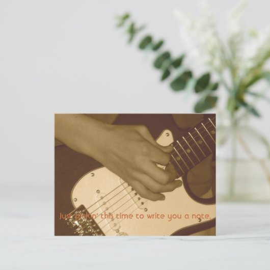 Jon's Guitar Postkarte (Stehend Vorderseite)