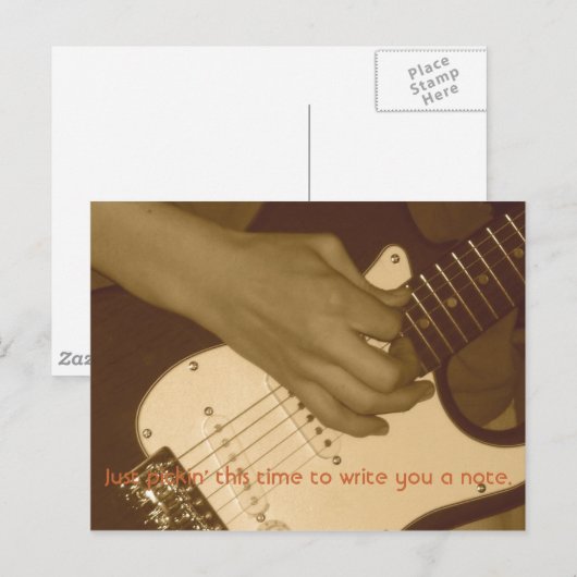 Jon's Guitar Postkarte (Vorne/Hinten)