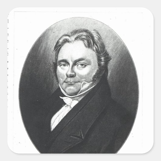 Jons Jakob Berzelius Quadratischer Aufkleber (Vorderseite)