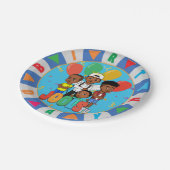 JOOLS TV ®️ Blue 7 in Dessertplatte Pappteller (Schrägansicht)