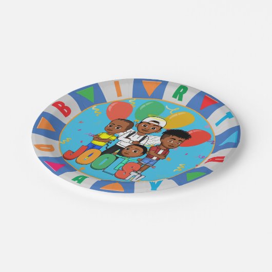 JOOLS TV ®️ Blue 7 in Dessertplatte Pappteller (Schrägansicht)