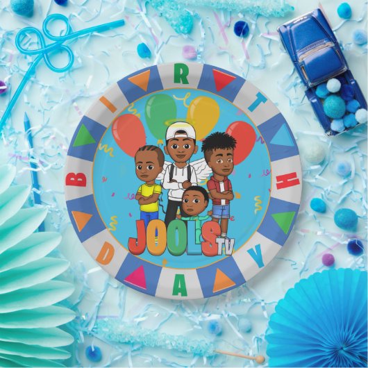 JOOLS TV ®️ Blue 9 in Round Paper Tellers Pappteller (Party)