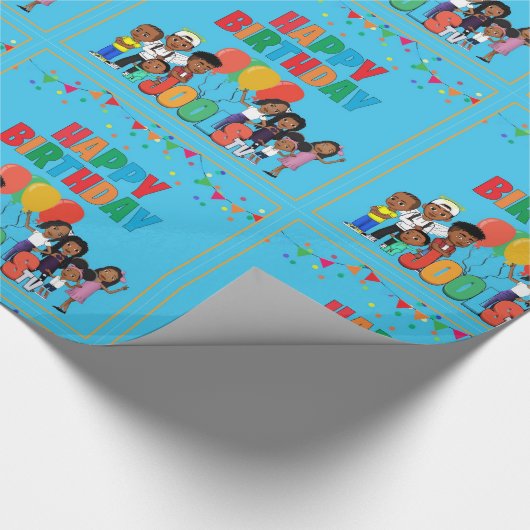 JOOLS TV ®️ Blue Wrapping Paper Geschenkpapier (Ecke)