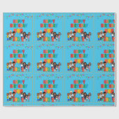 JOOLS TV ®️ Blue Wrapping Paper Geschenkpapier (Flach)