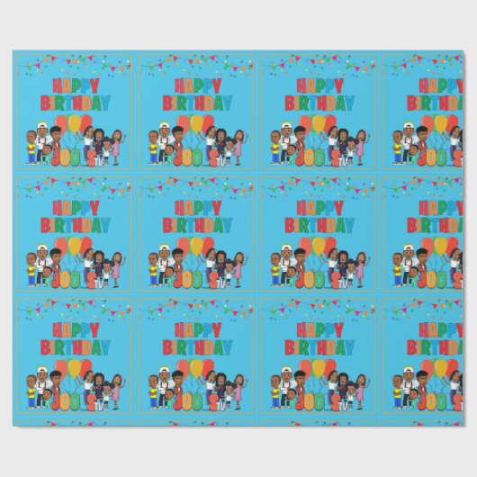 JOOLS TV ®️ Blue Wrapping Paper Geschenkpapier (Flach)