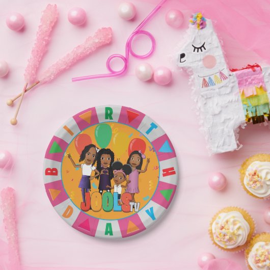 JOOLS TV ®️ Pink 7 in Dessertplatte Pappteller (Party)