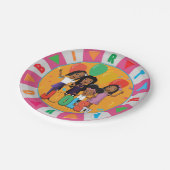 JOOLS TV ®️ Pink 7 in Dessertplatte Pappteller (Schrägansicht)