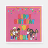 JOOLS TV ®️ Pink Paper 6.5 in Napkins Serviette (Vorderseite)