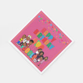 JOOLS TV ®️ Pink Paper 6.5 in Napkins Serviette (Ecke)