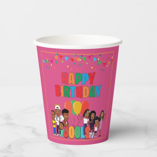 JOOLS TV ®️ Pink Paper Cups Pappbecher (Vorderseite)