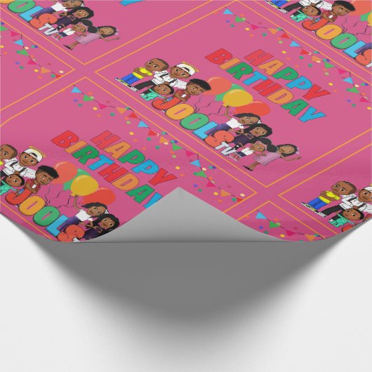 JOOLS TV ®️ Pink Wrapping Paper Geschenkpapier (Ecke)