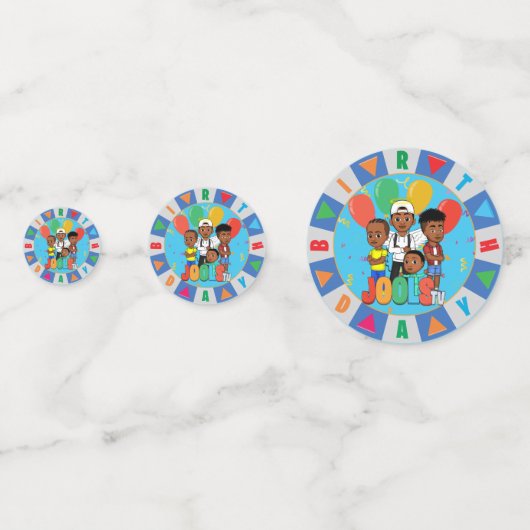 JOOLST TV ®️ Blue Table 60 pc Confetti Konfetti (Vorderseiten)