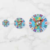 JOOLST TV ®️ Blue Table 60 pc Confetti Konfetti (Rückseiten)