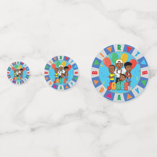 JOOLST TV ®️ Blue Table 60 pc Confetti Konfetti (Rückseiten)