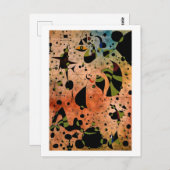 Joomla Mirogemälde Kunst, abstraktes Kunstposter Postkarte (Vorne/Hinten)