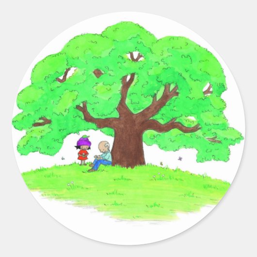 Joone und Opa-Aufkleber Runder Aufkleber (Vorderseite)